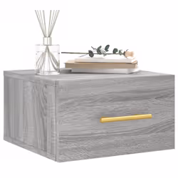 vidaXL Comodini a Muro 2 pz Grigio Sonoma 35x35x20 cm - Vista aggiuntiva 3