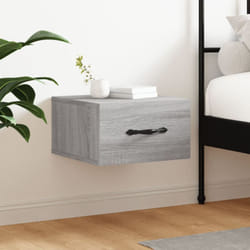 Vidaxl - Comodino da Camera da Letto, Tavolino da notte a Muro Grigio Sonoma 35x35x20 cm
