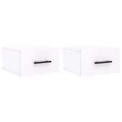 Comodini a Muro 2 pz Bianco Lucido 35x35x20 cmcod mxl 79807 - Vista aggiuntiva 2