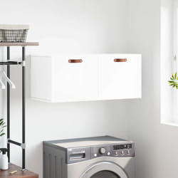 Vidaxl - Armadietto da bagno, Mobile a Parete Bianco Lucido 80x36, 5x35 cm Legno Multistrato