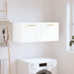 Vidaxl - Mobile a Parete Bianco Lucido 80x36,5x35 cm Legno Multistrato