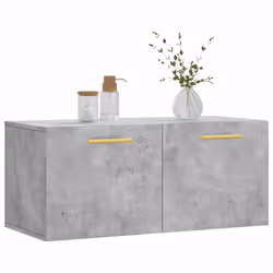 Mobile a Parete Grigio Cemento 80x36,5x35 cm Legno Multistratocod mxl 79977 - Vista aggiuntiva 3