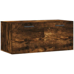 Mobile a Parete Rovere Fumo 80x36,5x35 cm in Legno Multistrato vidaXL