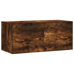 vidaXL Mobile a Parete Rovere Fumo 80x36,5x35 cm in Legno Multistrato - Vista aggiuntiva 2