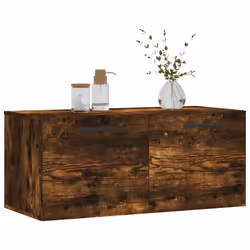 vidaXL Mobile a Parete Rovere Fumo 80x36,5x35 cm in Legno Multistrato - Vista aggiuntiva 3