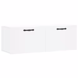 vidaXL Mobile a Parete Bianco 100x36,5x35 cm in Legno Multistrato - Vista aggiuntiva 2