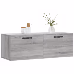 vidaXL Mobile a Parete Grigio Sonoma 100x36,5x35 cm Legno Multistrato - Vista aggiuntiva 3