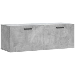Mobile a Parete Grigio Cemento 100x36,5x35 cm Legno Multistrato Vidaxl