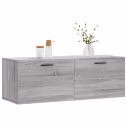 vidaXL Mobile a Parete Grigio Sonoma 100x36,5x35 cm Legno Multistrato - Vista aggiuntiva 3