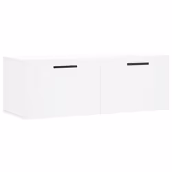 vidaXL Mobile a Parete Bianco 100x36,5x35 cm in Legno Multistrato - Vista aggiuntiva 2