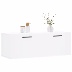 vidaXL Mobile a Parete Bianco 100x36,5x35 cm in Legno Multistrato - Vista aggiuntiva 3