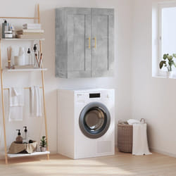 vidaXL Mobile a Parete Grigio Cemento 69,5x34x90 cm Legno Multistrato
