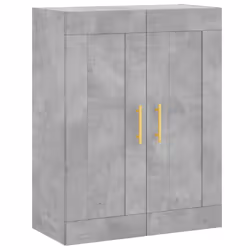 vidaXL Mobile a Parete Grigio Cemento 69,5x34x90 cm Legno Multistrato - Vista aggiuntiva 2