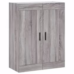 vidaXL Mobile a Parete Grigio Sonoma 69,5x34x90 cm Legno Multistrato - Vista aggiuntiva 2