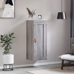 vidaXL Mobile a Parete Grigio Sonoma 34,5x34x90 cm Legno Multistrato - Vista aggiuntiva 3