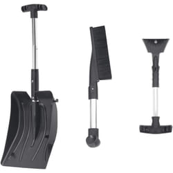 Vidaxl - Kit Pala da Neve 3 in 1 Nero in Alluminio 44989