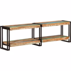Questo elegante mobile porta TV in legno presenta un design alla moda e raffinato, che lo rende un'aggiunta pratica e decorat ...