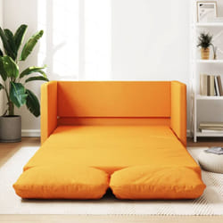 Vidaxl - Divano Letto da Terra 2 in 1 Giallo Scuro 112x174x55 cm Tessuto 38106