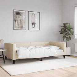Letto da Giorno, Letto per adulti e giovani Crema 100x200 cm in Tessuto Vidaxl 7447