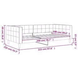 VidaXL 354016 divano Divano letto Grigio - Vista aggiuntiva 8