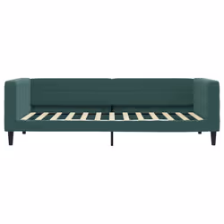 vidaXL Letto da Giorno Verde Scuro 100x200 cm in Velluto - Vista aggiuntiva 3