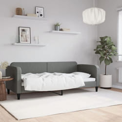 Vidaxl - Letto da Giorno, Letto per adulti e giovani Grigio Scuro 80x200 cm in Tessuto 3627