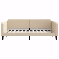 vidaXL Letto da Giorno Crema 90x200 cm in Tessuto - Vista aggiuntiva 3