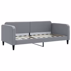 Letto da Giorno Grigio Chiaro 90x190 cm in Tessutocod mxl 118617 - Vista aggiuntiva 2