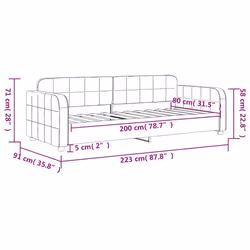 VidaXL 354051 divano Divano letto Grigio - Vista aggiuntiva 8