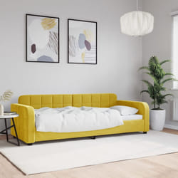 Letto da Giorno, Letto per adulti e giovani Giallo 80x200 cm in Velluto Vidaxl 7777