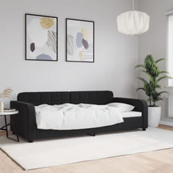 Letto da Giorno, Letto per adulti e giovani Nero 90x190 cm in Velluto Vidaxl 5843