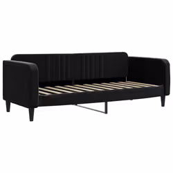 VidaXL 354083, Divano letto, Nero, Schiuma, Metallo, Poliestere, Polywood, Legno, 2230 mm, 900 mm