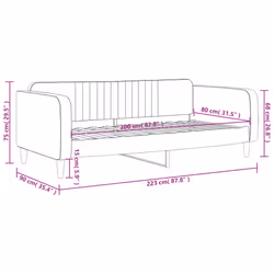 VidaXL 354083 divano Divano letto Nero - Vista aggiuntiva 8