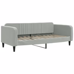 Letto da Giorno Grigio Chiaro 100x200 cm in Vellutocod mxl 70653 - Vista aggiuntiva 2