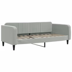 Letto da Giorno Grigio Chiaro 90x190 cm in Vellutocod mxl 94864 - Vista aggiuntiva 2