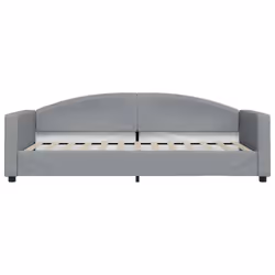 vidaXL Letto da Giorno Grigio Chiaro 90x200 cm in Tessuto - Vista aggiuntiva 3