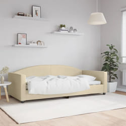 Letto da Giorno, Letto per adulti e giovani Crema 90x200 cm in Tessuto Vidaxl 5613