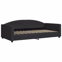 vidaXL Letto da Giorno Nero 100x200 cm in Tessuto - Vista aggiuntiva 2