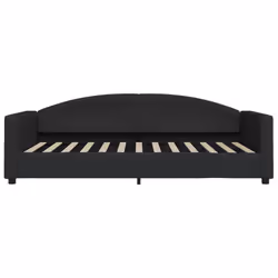 vidaXL Letto da Giorno Nero 100x200 cm in Tessuto - Vista aggiuntiva 3