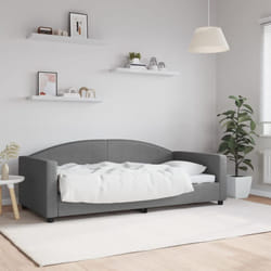 Letto da Giorno Grigio Scuro 90x190 cm in Tessuto Vidaxl