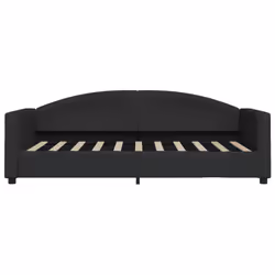 vidaXL Letto da Giorno Nero 90x190 cm in Tessuto - Vista aggiuntiva 3