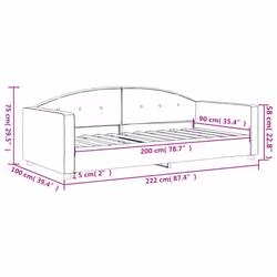 VidaXL 354141 divano Divano letto Giallo - Vista aggiuntiva 8