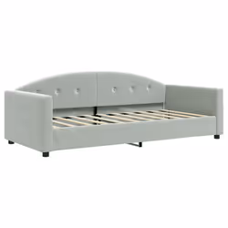 Letto da Giorno Grigio Chiaro 90x190 cm in Vellutocod mxl 81892 - Vista aggiuntiva 2