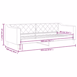 VidaXL 354157 divano Divano letto Grigio - Vista aggiuntiva 8