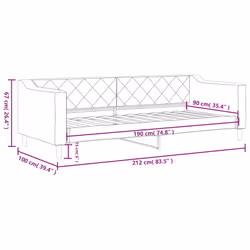 VidaXL 354161 divano Divano letto Grigio - Vista aggiuntiva 7