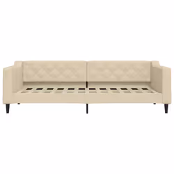 vidaXL Letto da Giorno Crema 90x200 cm in Tessuto - Vista aggiuntiva 3