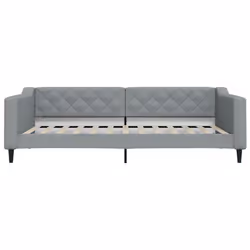 vidaXL Letto da Giorno Grigio Chiaro 100x200 cm in Tessuto - Vista aggiuntiva 3