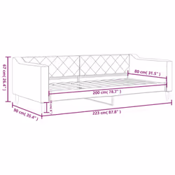 VidaXL 354171 divano Divano letto Grigio - Vista aggiuntiva 8