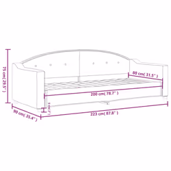 VidaXL 354178 divano Divano letto Grigio - Vista aggiuntiva 8