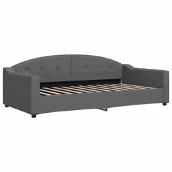 vidaXL Letto da Giorno Grigio Scuro 100x200 cm in Tessuto - Vista aggiuntiva 2
